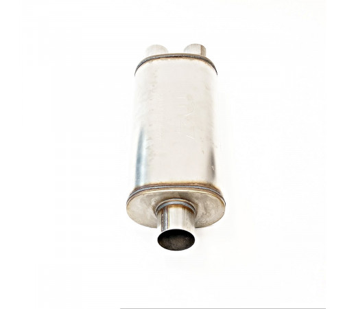 Глушитель Magnaflow style выхода Y63мм*2-76мм длина 455мм (вынос-вынос-центр)